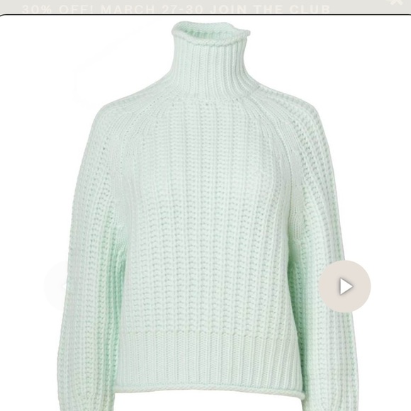 ARCH4 | 100% Cashmere | ELLIS Sweater | Hint of Mint | OS | EUC - Picture 3 of 15